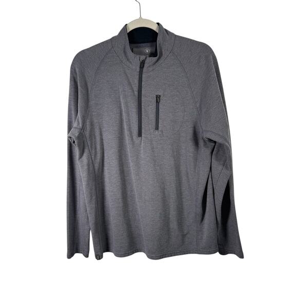 Free Fly Bamboo Flex Quarter Zip Shirt Grey Performance Outdoor Mens Small - Picture 1 of 6